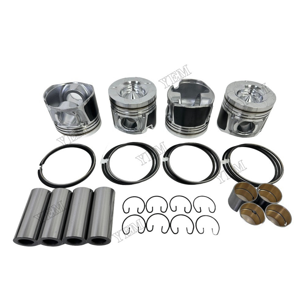 YEM Parts 4PCS For Doosan Piston and Ring set D24 Engine Spare Parts For Doosan
