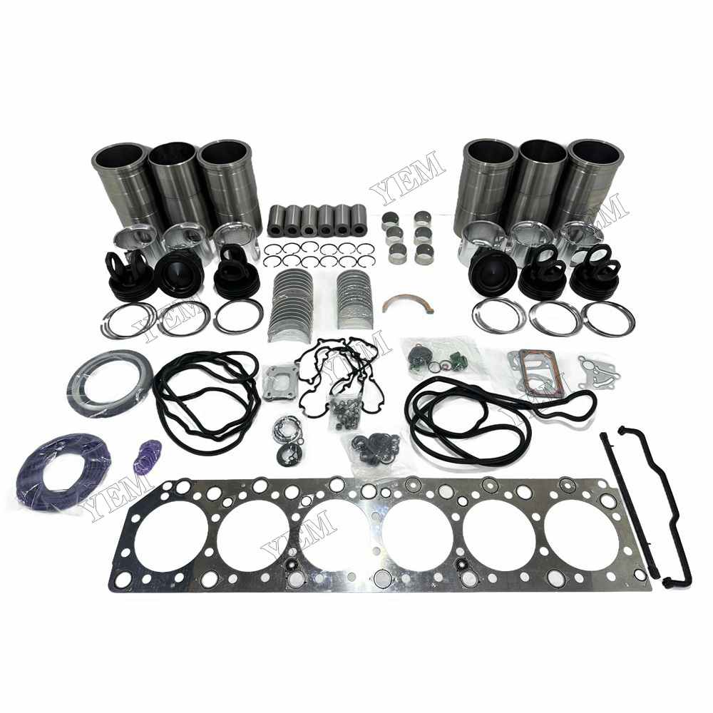 YEM Parts D12D Overhaul Rebuild Kit With Gasket Set Bearing For Volvo D12D Engine