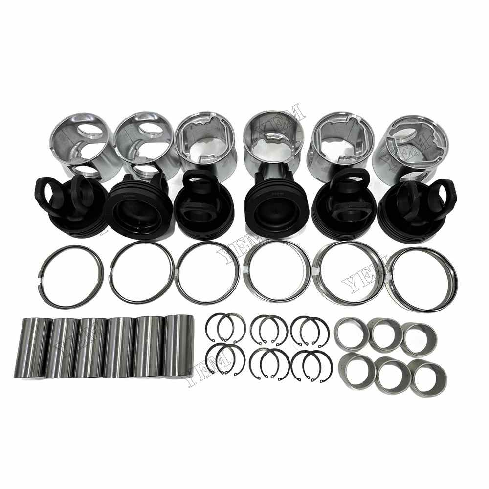 YEM Parts For Volvo Piston and Ring set D12D Engine Spare Parts EC360CHR excavator