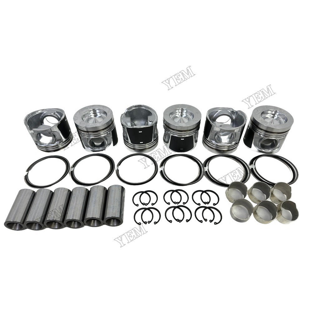 YEM Parts For Volvo Piston and Ring set D6E Engine Spare Parts EW230C excavator