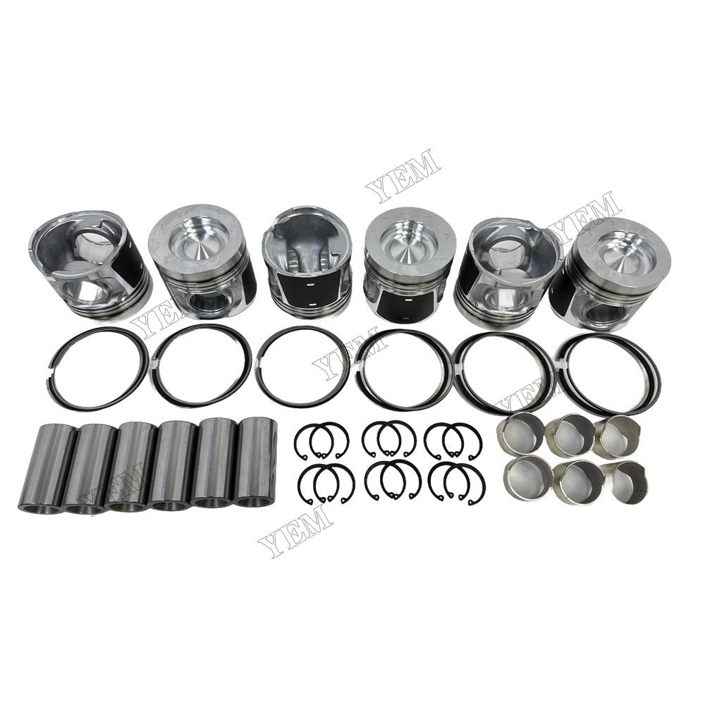 YEM Parts For Volvo Piston and Ring set D6E Engine Spare Parts EW230C excavator
