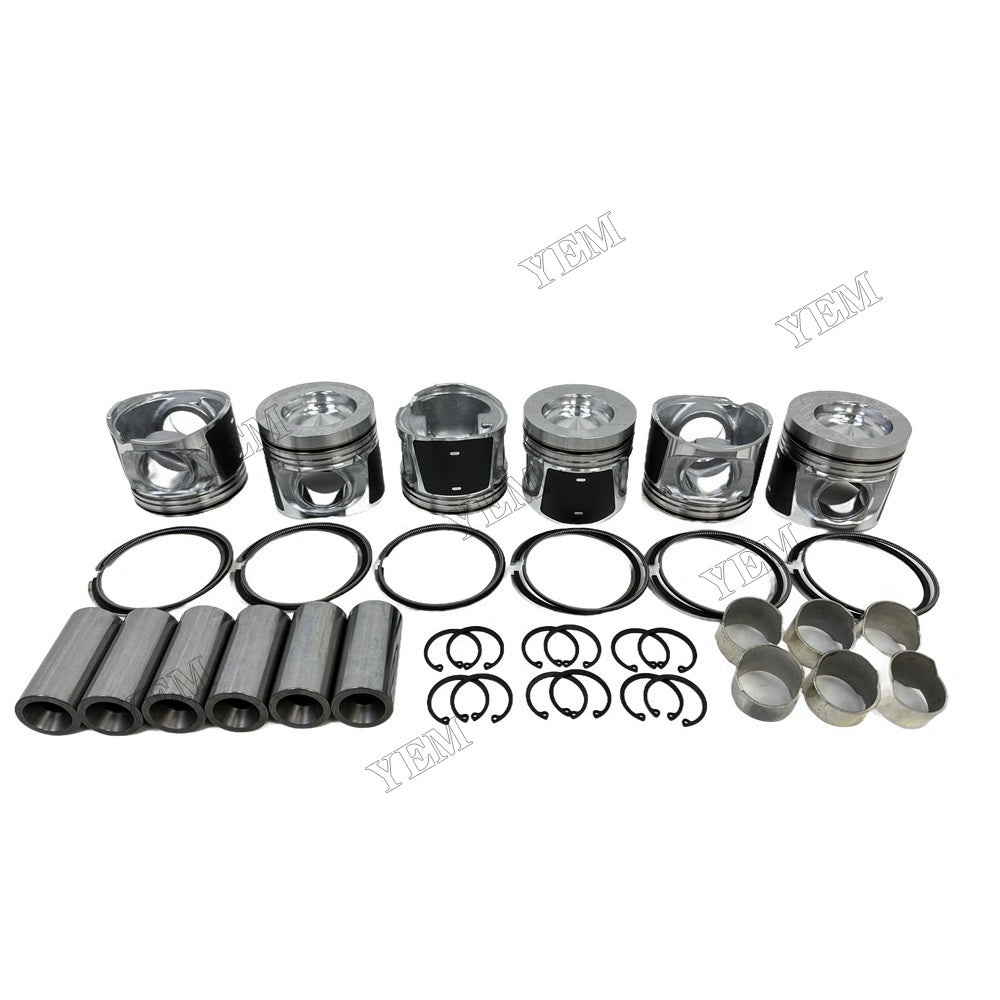 YEM Parts For Volvo Piston and Ring set D6E Engine Spare Parts EW230C excavator