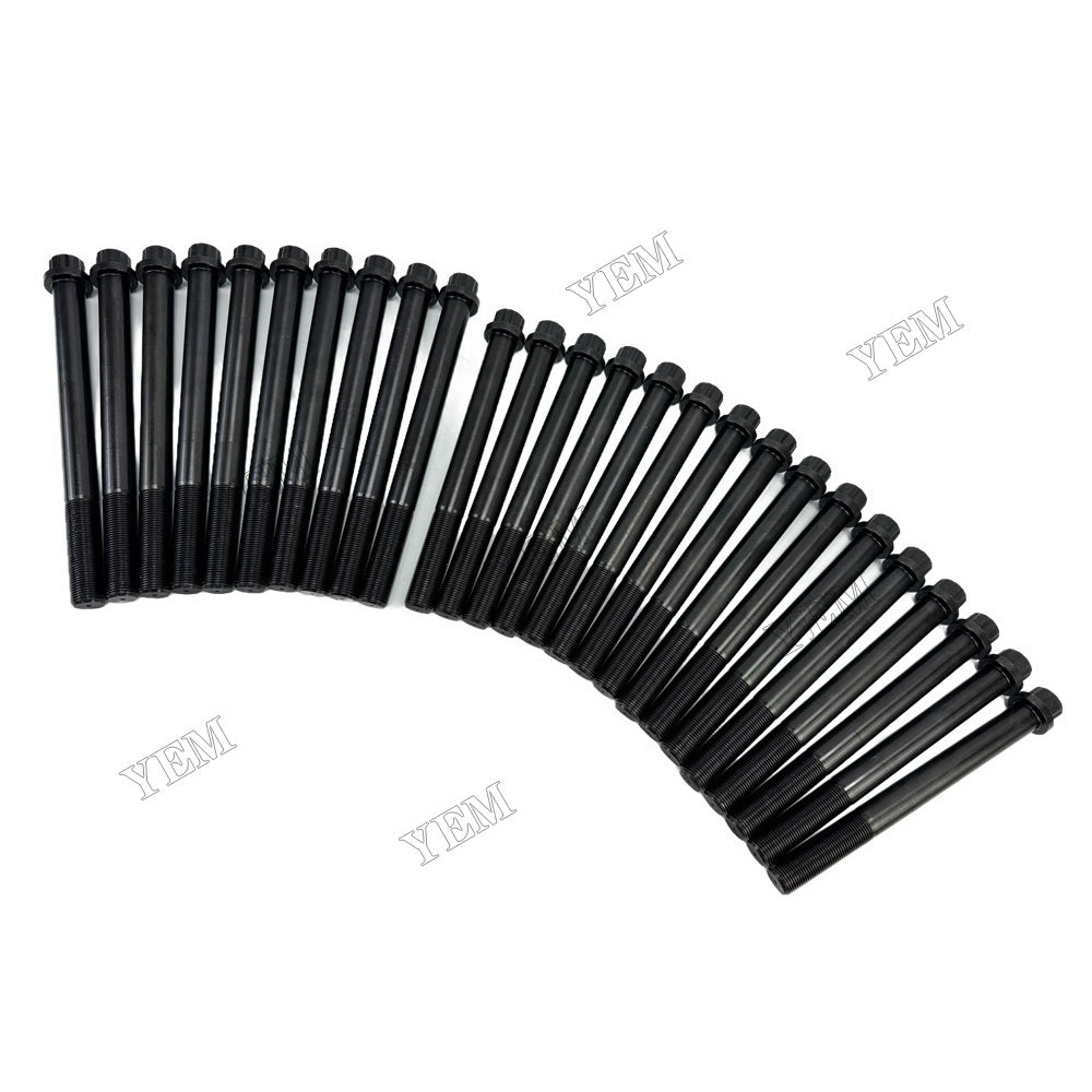 YEM Parts 26 PC For Caterpillar Head Bolt Set C15 Engine Spare Parts