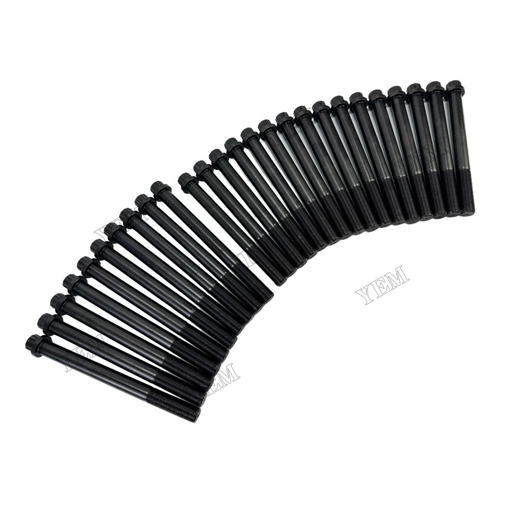 YEM Parts 26 PC For Caterpillar Head Bolt Set C15 Engine Spare Parts For Caterpillar
