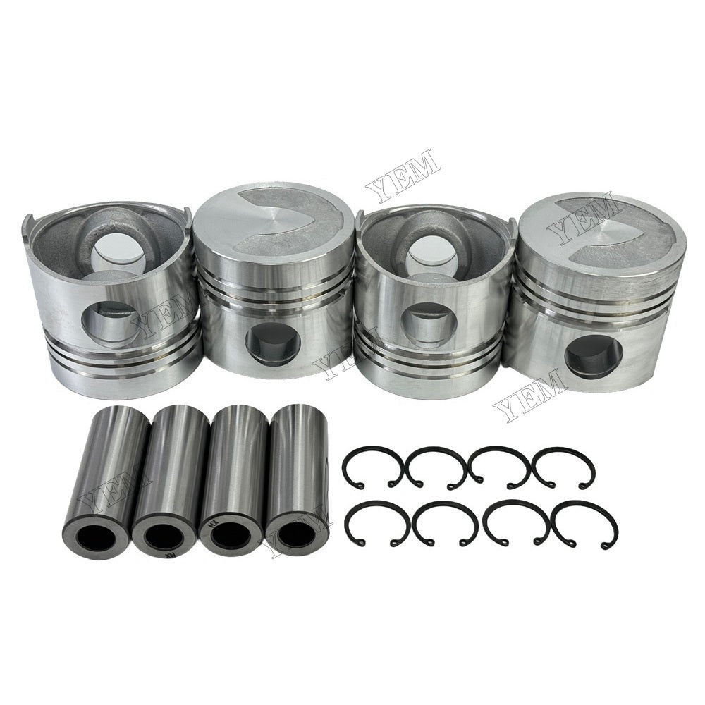 YEM Parts 4PCS For Weichai Piston + pin clip K4102D Engine Spare Parts