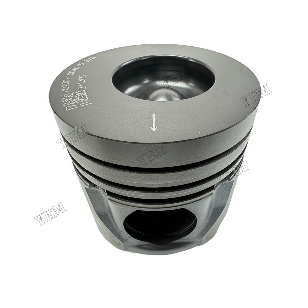YEM Parts 4PCS For Yuchai Piston + pin clip YC4D130 Engine Spare Parts For Yuchai
