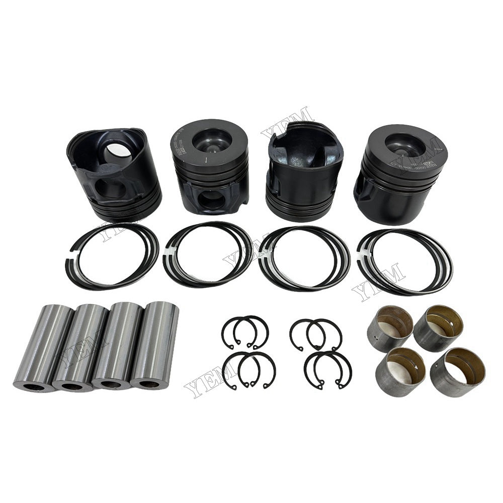 YEM Parts 4PCS For Yuchai Piston and Ring set YC4D130 Engine Spare Parts
