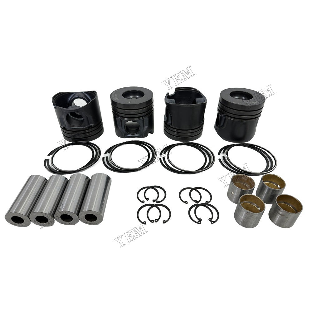 YEM Parts 4PCS For Yuchai Piston and Ring set YC4D130 Engine Spare Parts For Yuchai