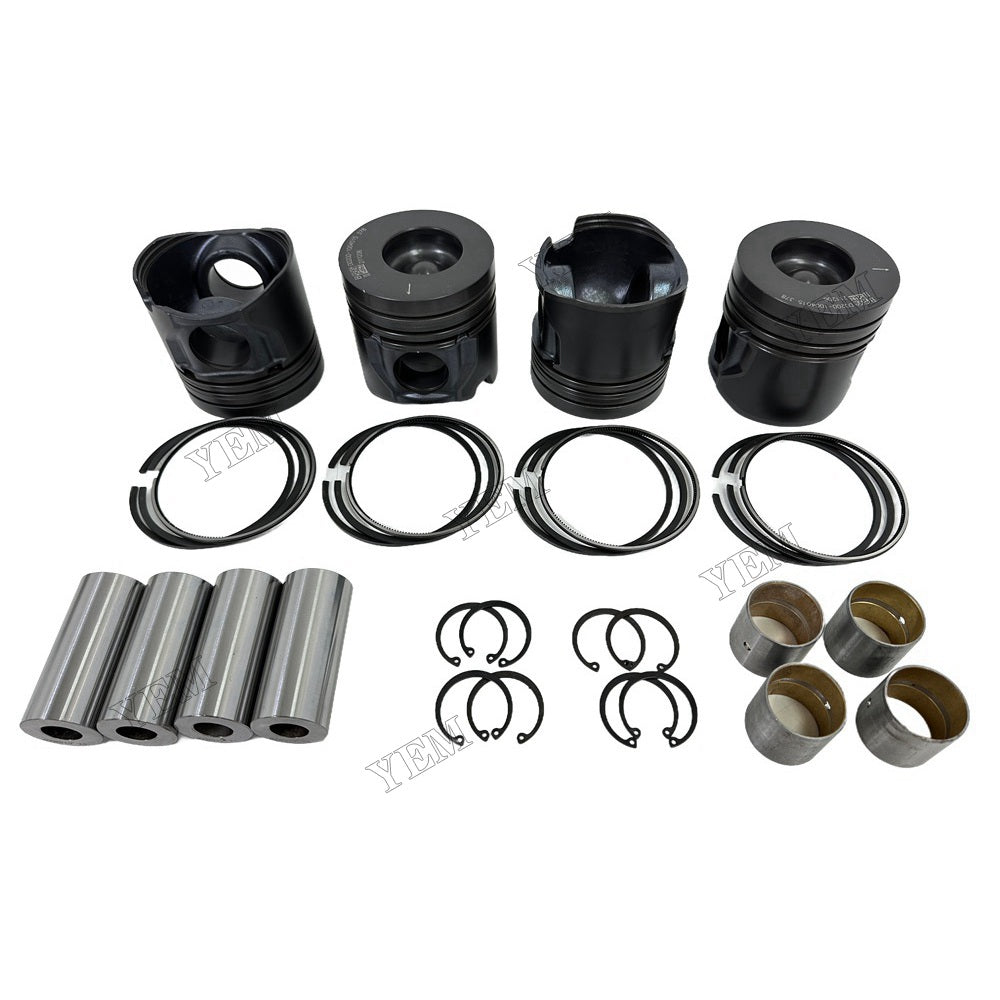YEM Parts 4PCS For Yuchai Piston and Ring set YC4D130 Engine Spare Parts For Yuchai