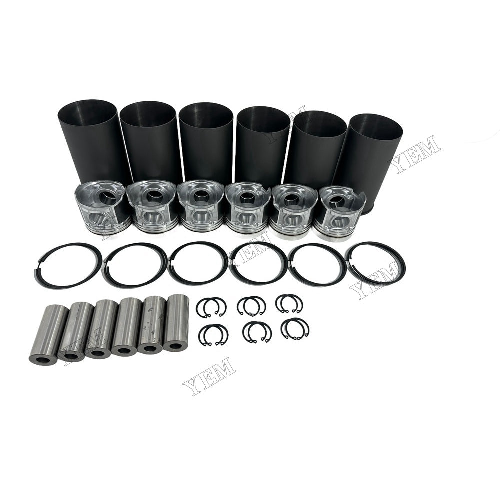YEM Parts 6 PCS Cylinder Liner Kit For Hino W06D Engine Yale GDP 70 HC diesel forklift For Hino