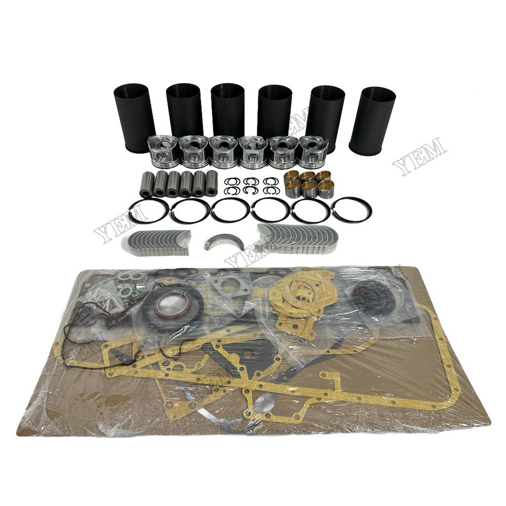 YEM Parts 6PCS Overhaul Rebuild Kit With Gasket Set Bearing For Hino W06D GDP70HC Forklift