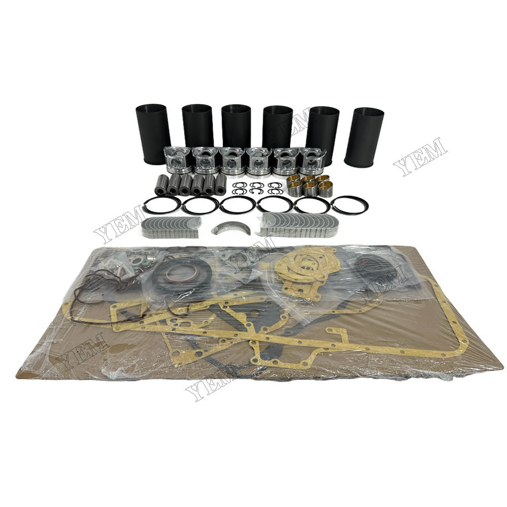 YEM Parts 6PCS Overhaul Rebuild Kit With Gasket Set Bearing For Hino W06D GDP70HC Forklift For Hino