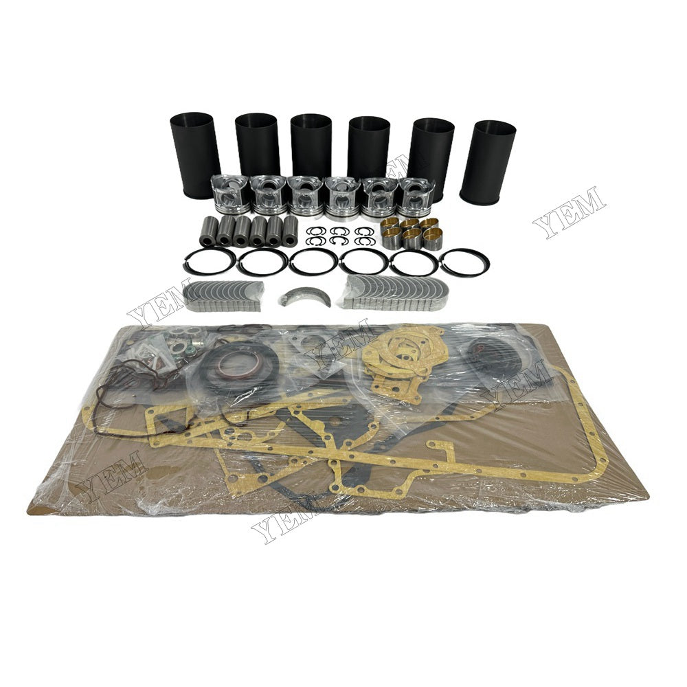 YEM Parts 6PCS Overhaul Rebuild Kit With Gasket Set Bearing For Hino W06D GDP70HC Forklift For Hino