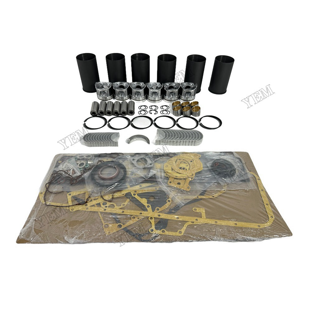 YEM Parts 6PCS Overhaul Rebuild Kit With Gasket Set Bearing For Hino W06D GDP70HC Forklift For Hino