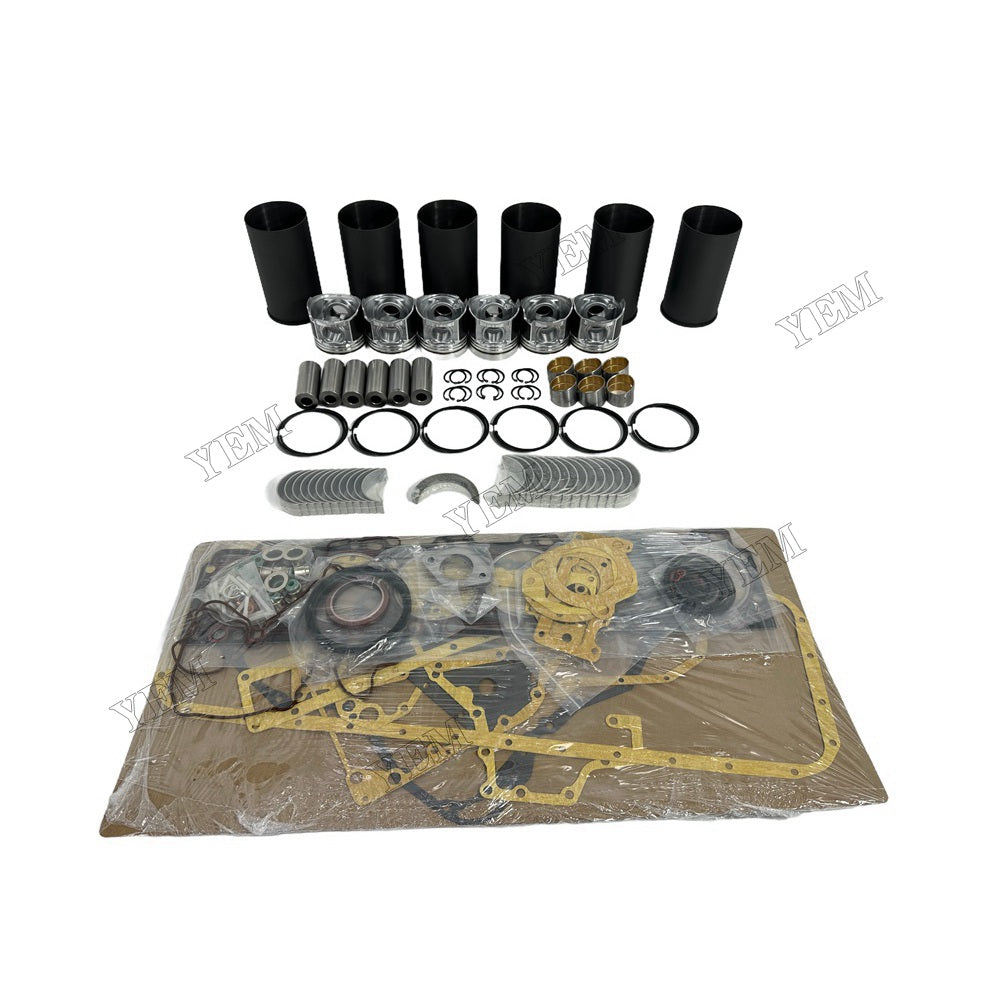 YEM Parts 6PCS Overhaul Rebuild Kit With Gasket Set Bearing For Hino W06D GDP70HC Forklift For Hino