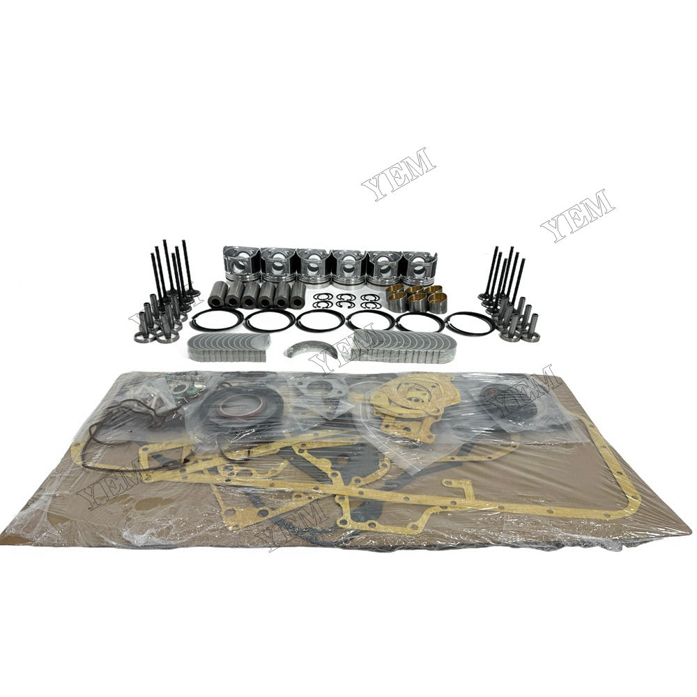 YEM Parts 6PCS For Hino W06D Piston Ring Assembly Gakset Kit Thrust Washers Valve Kit For Hino