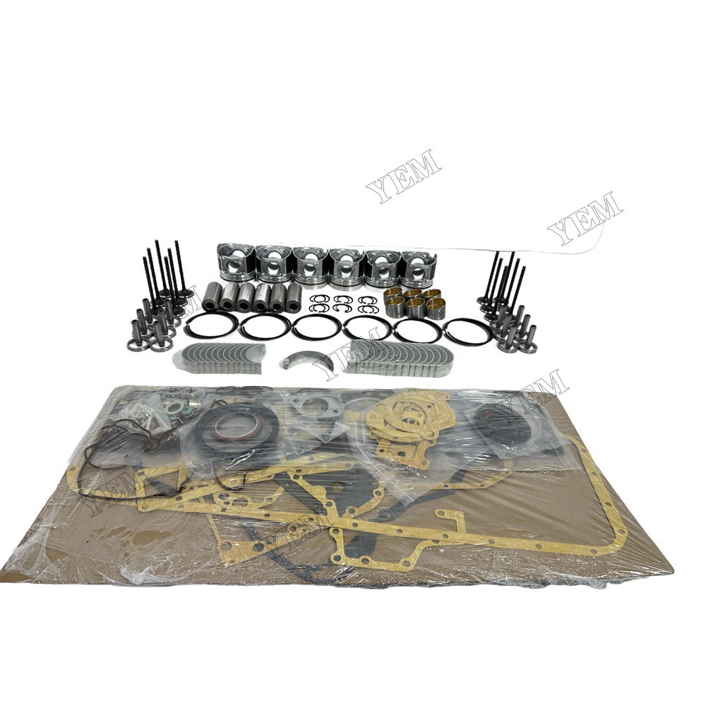 YEM Parts 6PCS For Hino W06D Piston Ring Assembly Gakset Kit Thrust Washers Valve Kit For Hino