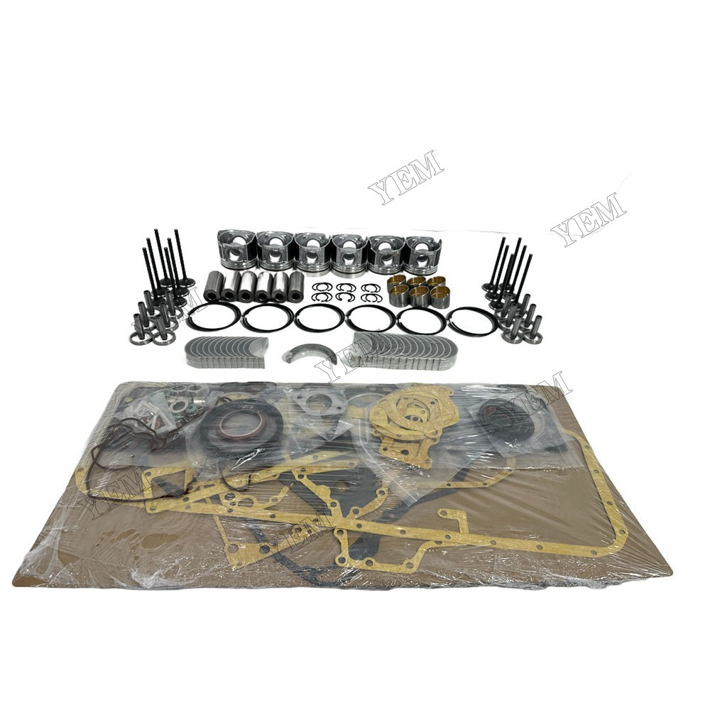 YEM Parts 6PCS For Hino W06D Piston Ring Assembly Gakset Kit Thrust Washers Valve Kit For Hino