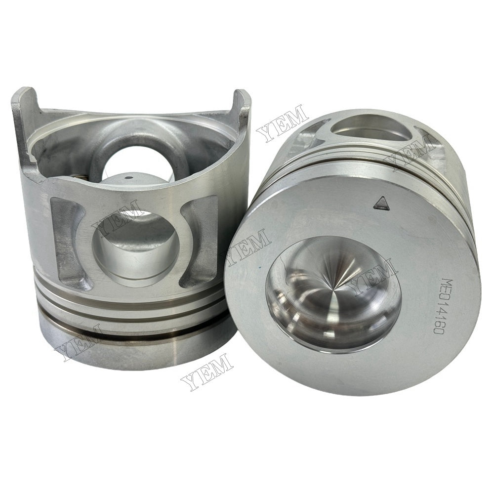 YEM Parts 4 PCS ME014160 Piston + Pin Clip For Mitsubishi 4D34 Engine Forklift For Mitsubishi