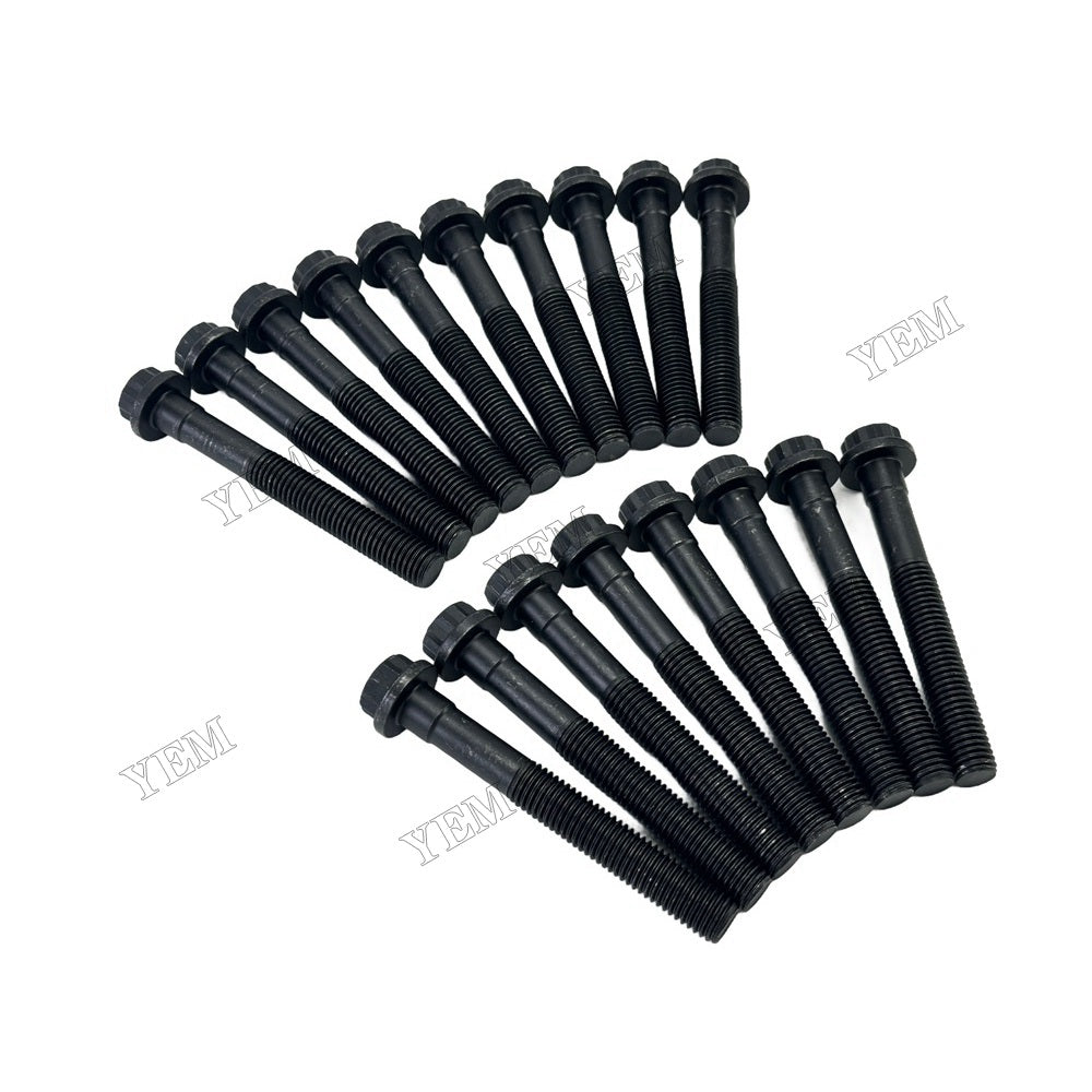 YEM Parts 18 PC Cylinder Head Bolt Set For Mitsubishi 4M50 Engine Industrial Engine For Mitsubishi