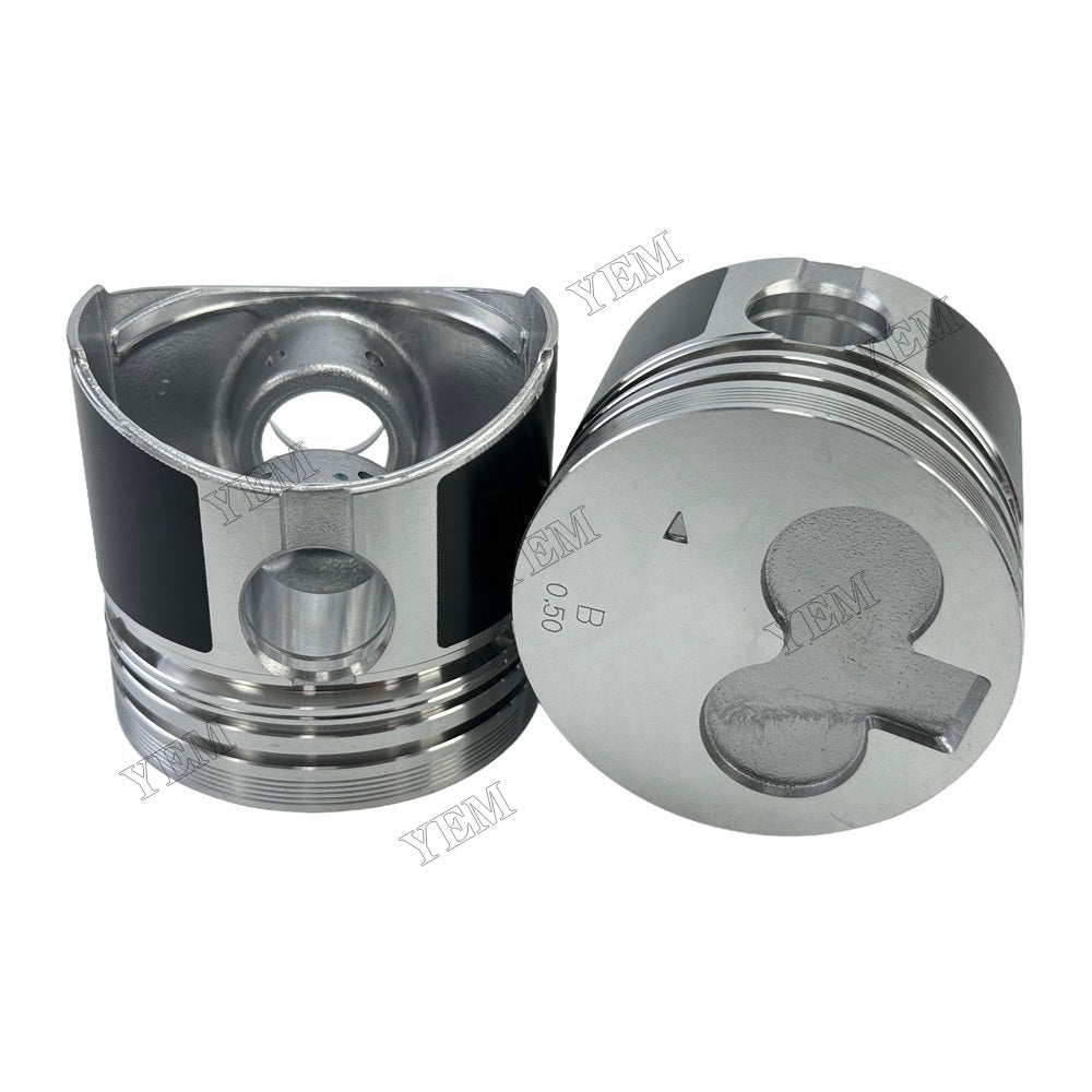 YEM Parts 4PCS Piston + Pin Clip IDI +0.5mm For Mitsubishi K4F Engine excavator For Mitsubishi