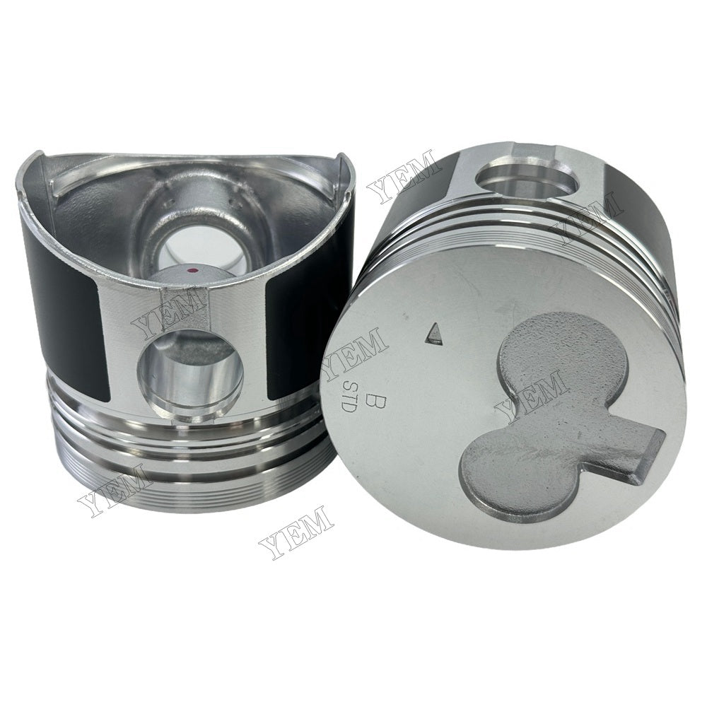 YEM Parts 4 PCS Piston + Pin Clip IDI For Mitsubishi K4F Engine Hanix S&B X 1 excavator For Mitsubishi
