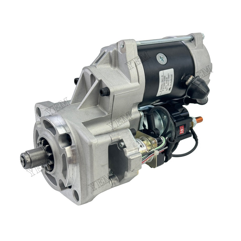 YEM Parts 8-98062041-0 0-61000-0300 Starter Motor 24V 11T For Isuzu 4BG1 Engine