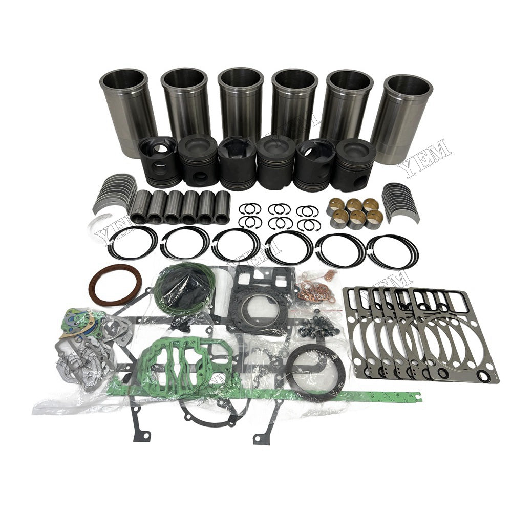 YEM Parts 6 PCS Overhaul Rebuild Kit With Gasket Set Bearing For Deutz BF6M1015 Engine For Deutz