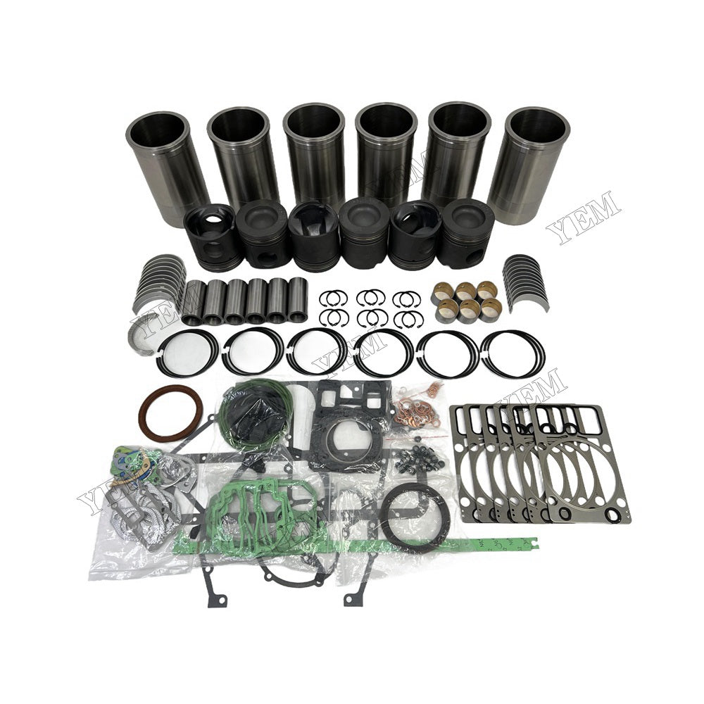 YEM Parts 6 PCS Overhaul Rebuild Kit With Gasket Set Bearing For Deutz BF6M1015 Engine For Deutz