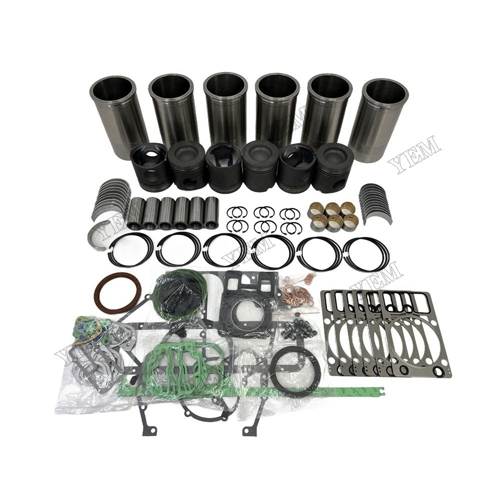 YEM Parts 6 PCS Overhaul Rebuild Kit With Gasket Set Bearing For Deutz BF6M1015 Engine For Deutz