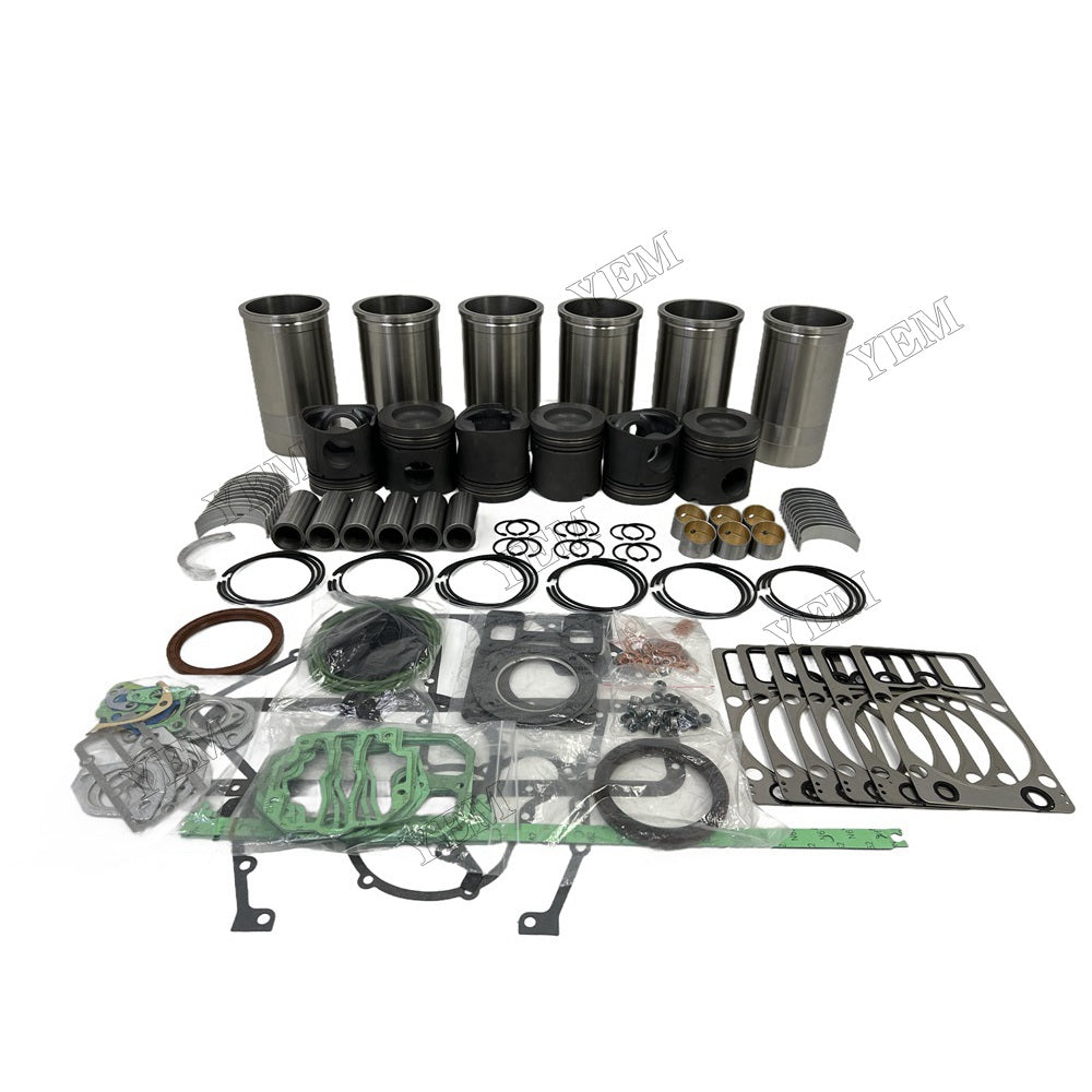 YEM Parts 6 PCS Overhaul Rebuild Kit With Gasket Set Bearing For Deutz BF6M1015 Engine For Deutz