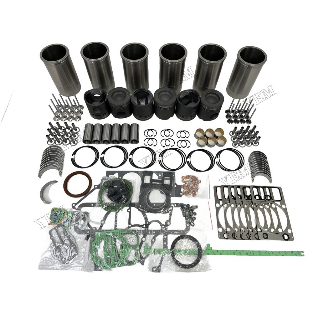YEM Parts 6PCS Overhaul Rebuild Kit With Gasket Set Bearing-Valve Train For Deutz BF6M1015 For Deutz
