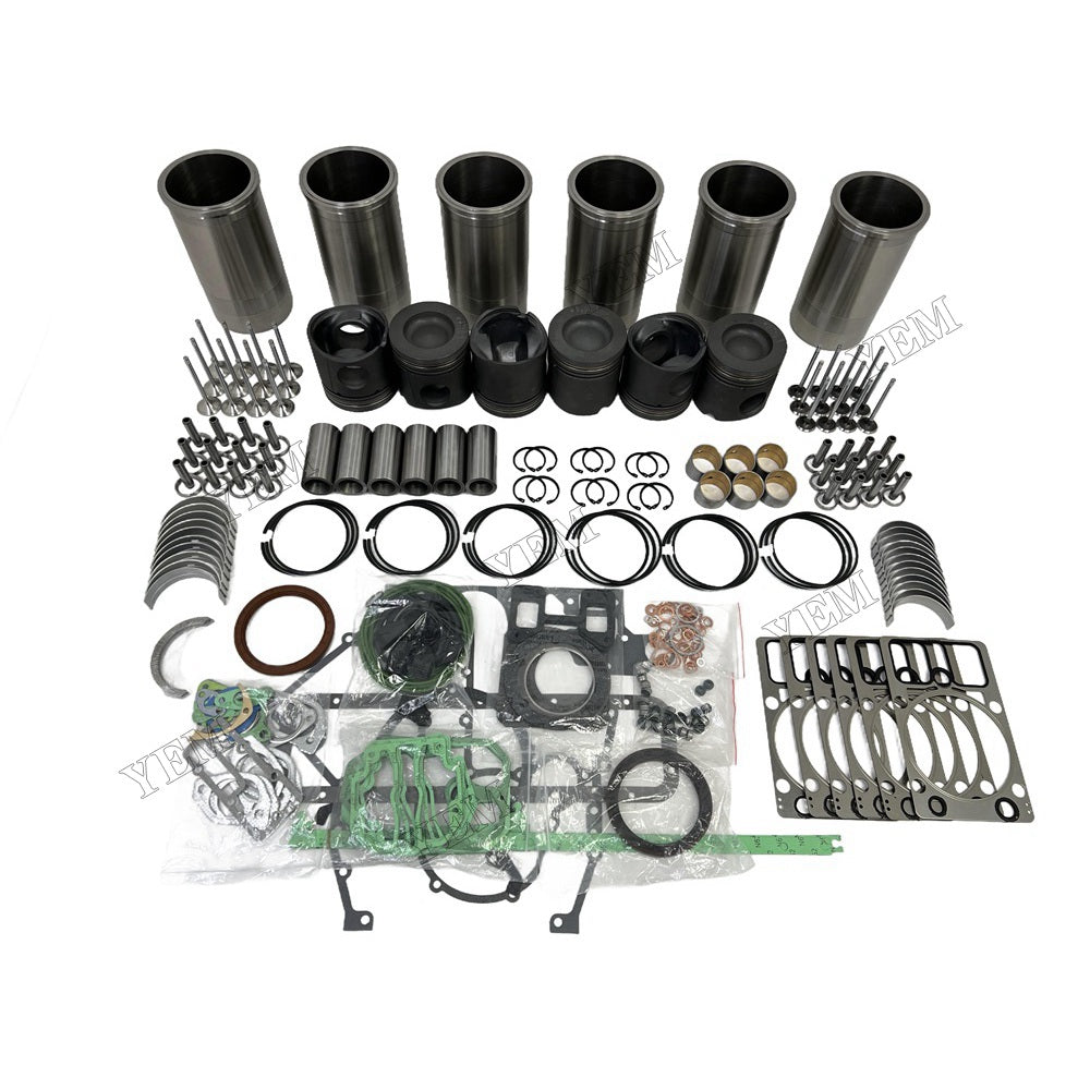 YEM Parts 6PCS Overhaul Rebuild Kit With Gasket Set Bearing-Valve Train For Deutz BF6M1015 For Deutz