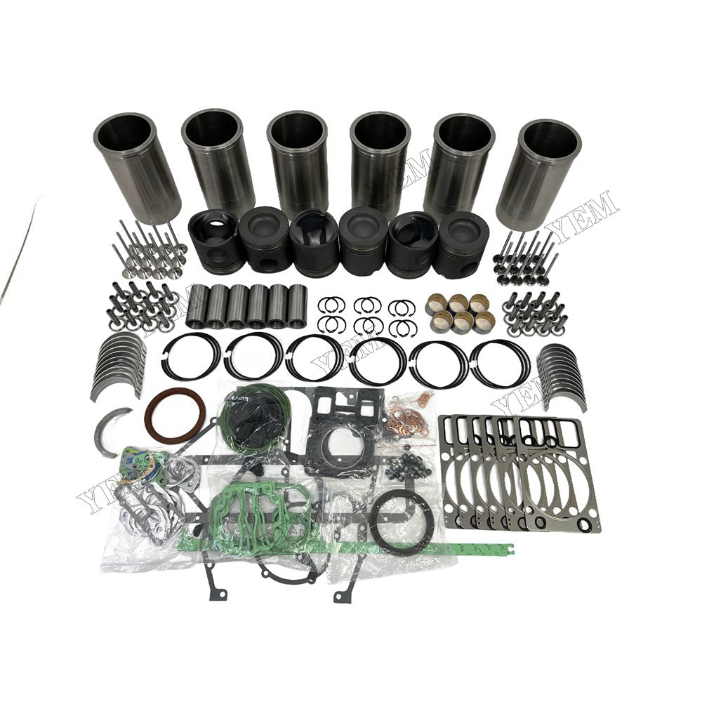 YEM Parts 6PCS Overhaul Rebuild Kit With Gasket Set Bearing-Valve Train For Deutz BF6M1015 For Deutz