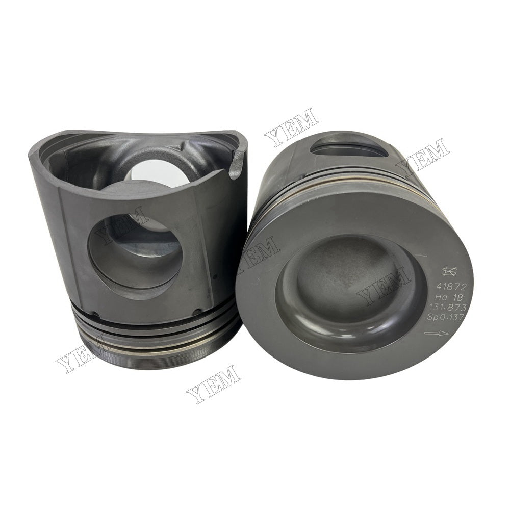 YEM Parts 6 PCS 04264354 Piston + Pin Clip For Deutz BF6M1015 Engine MHL38 excavator For Deutz
