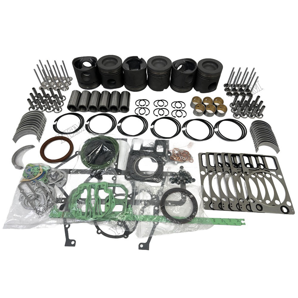 YEM Parts 6 PCS Piston With Ring Assembly Gakset Kit Valve Train For Deutz BF6M1015 For Deutz