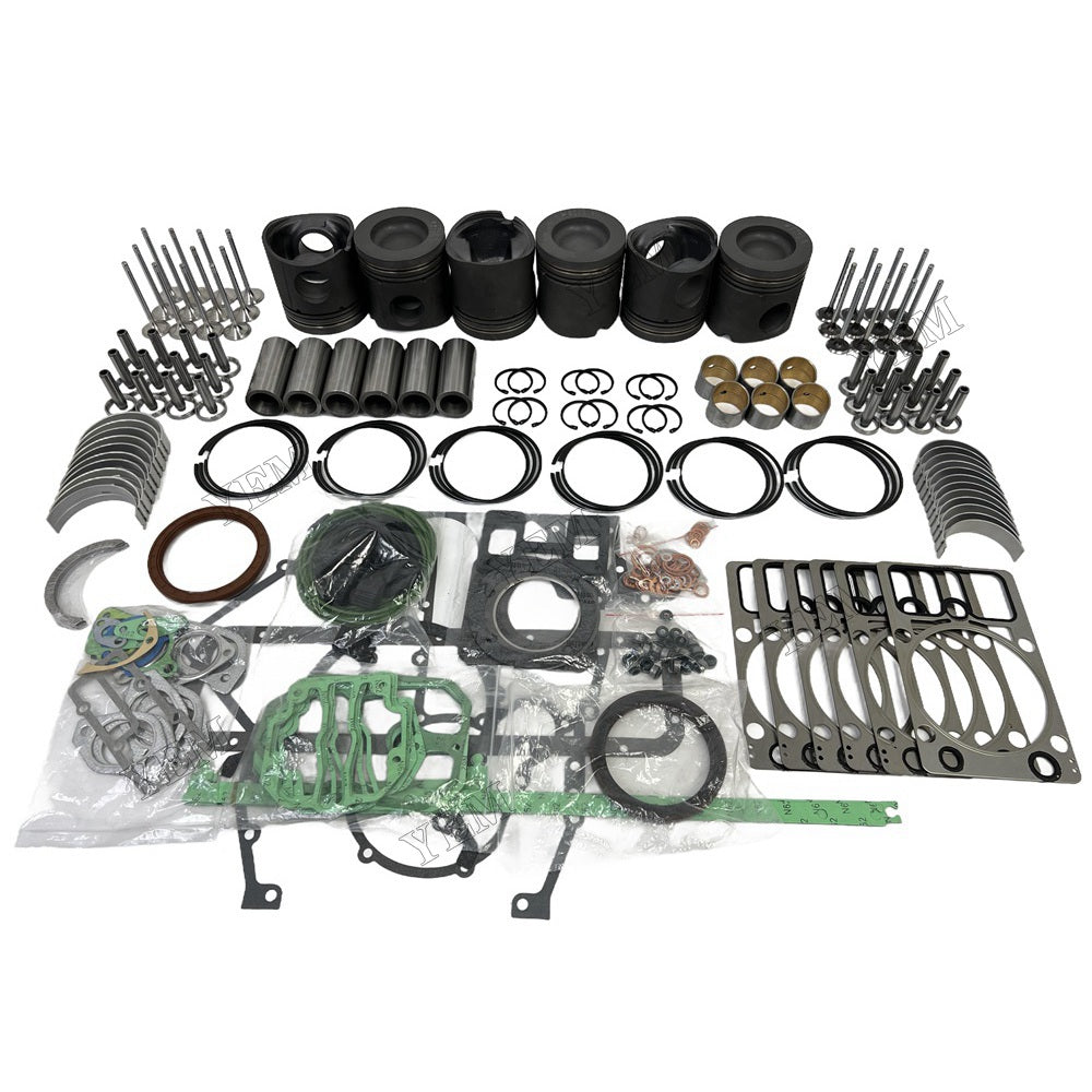 YEM Parts 6 PCS Piston With Ring Assembly Gakset Kit Valve Train For Deutz BF6M1015 For Deutz