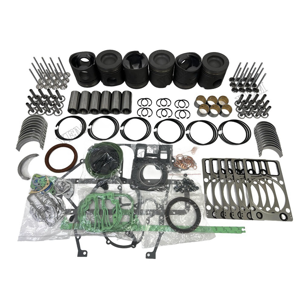 YEM Parts 6 PCS Piston With Ring Assembly Gakset Kit Valve Train For Deutz BF6M1015 For Deutz