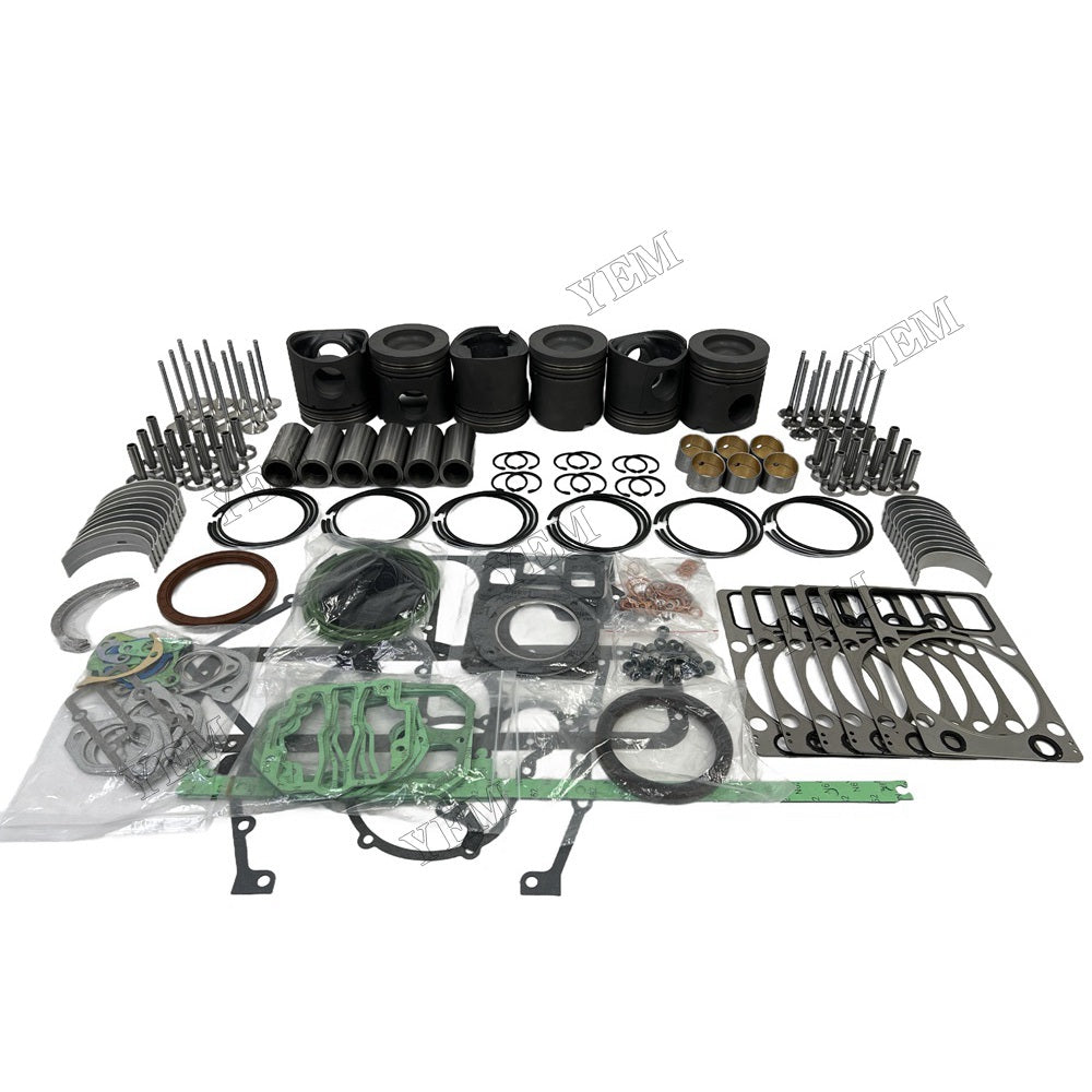 YEM Parts 6 PCS Piston With Ring Assembly Gakset Kit Valve Train For Deutz BF6M1015 For Deutz