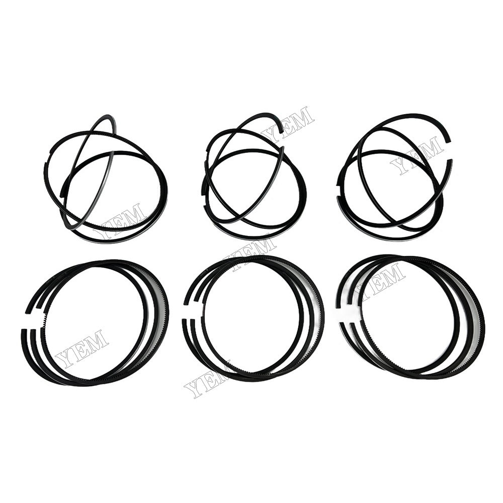 YEM Parts 6 PCS Piston Rings Set For Deutz BF6M1015 Engine Fuchs MHL 38 excavator For Deutz