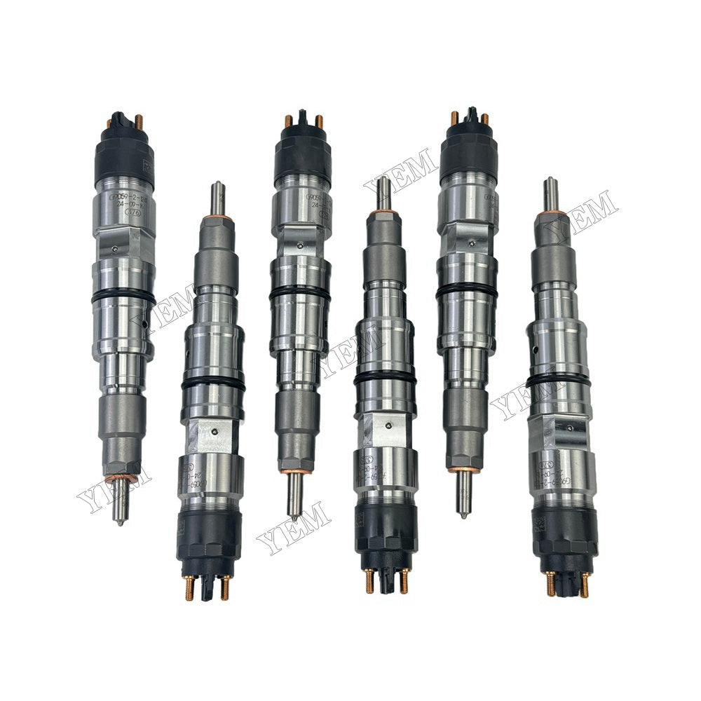 YEM Parts 6 PCS 0445120074 04902525 Injector For Deutz TCD2013L64V Engine