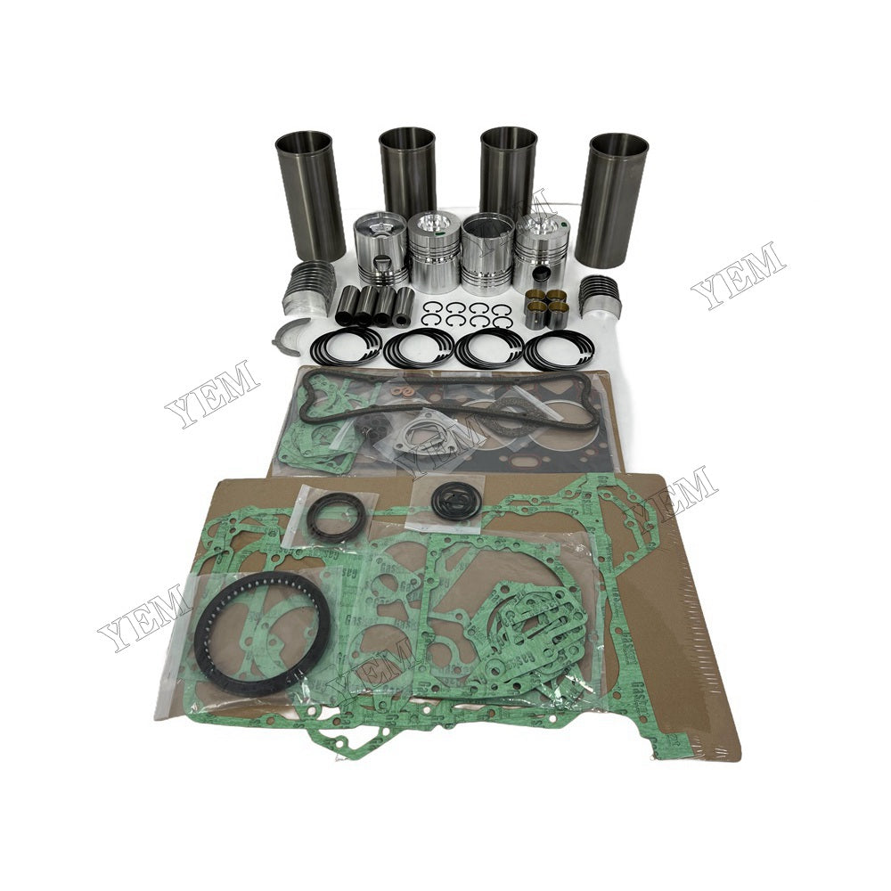 YEM Parts 4 PCS Overhaul Rebuild Kit With Gasket Set Bearing For Perkins 4.248 Engine