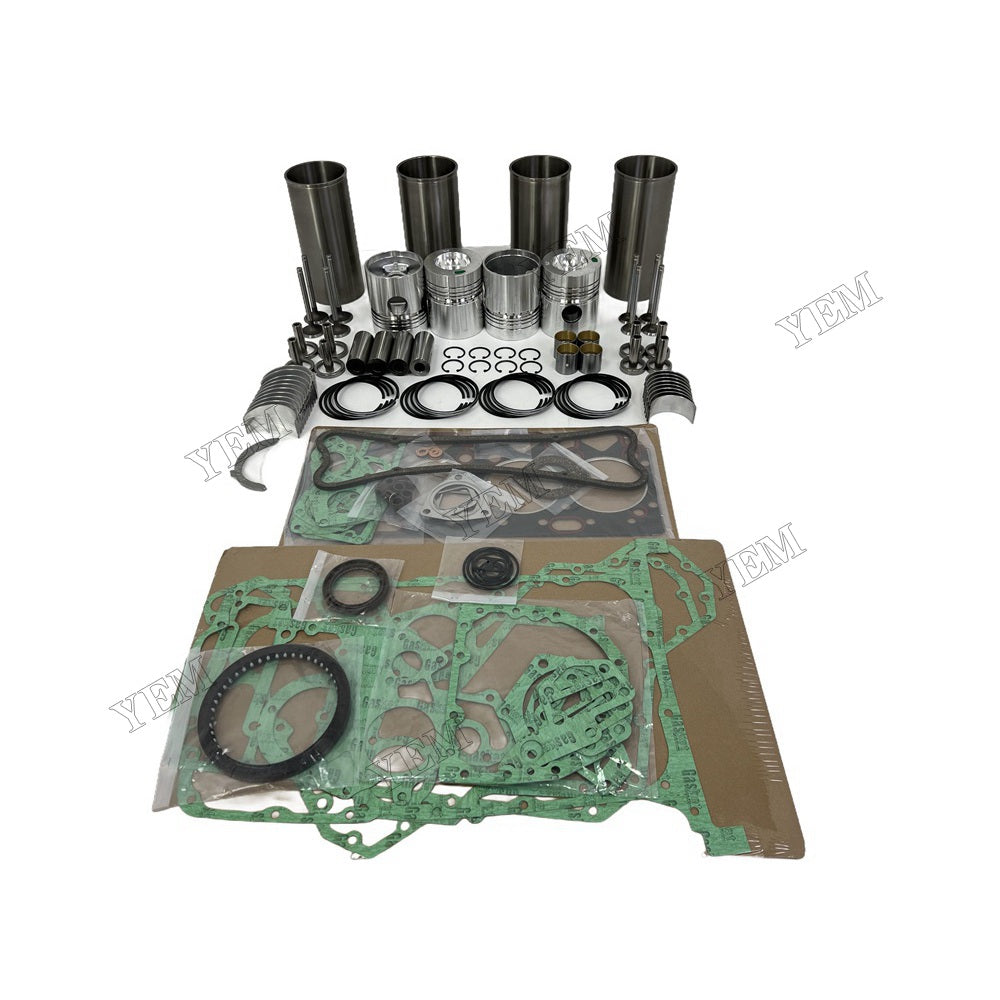 YEM Parts 4 PCS Overhaul Rebuild Kit With Gasket Set Bearing-Valve Train For Perkins 4.248 For Perkins