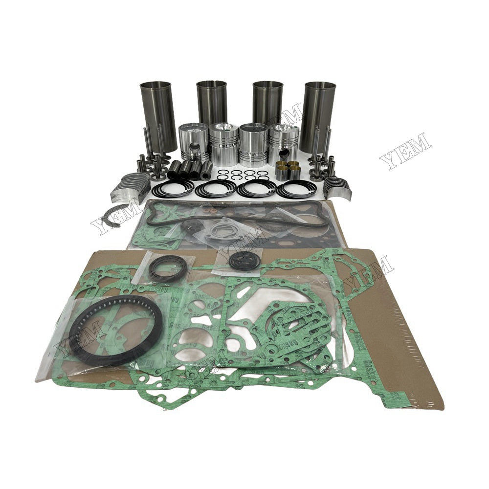 YEM Parts 4 PCS Overhaul Rebuild Kit With Gasket Set Bearing-Valve Train For Perkins 4.248 For Perkins