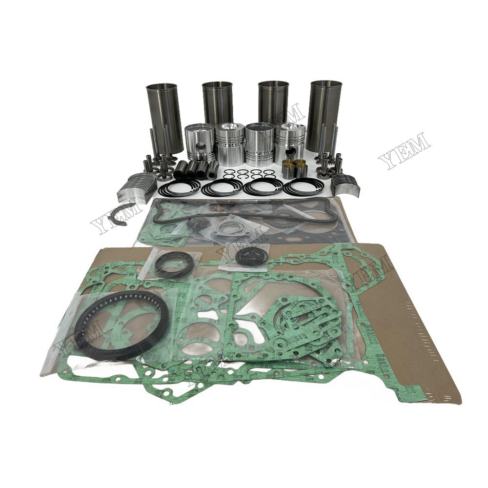 YEM Parts 4 PCS Overhaul Rebuild Kit With Gasket Set Bearing-Valve Train For Perkins 4.248 For Perkins