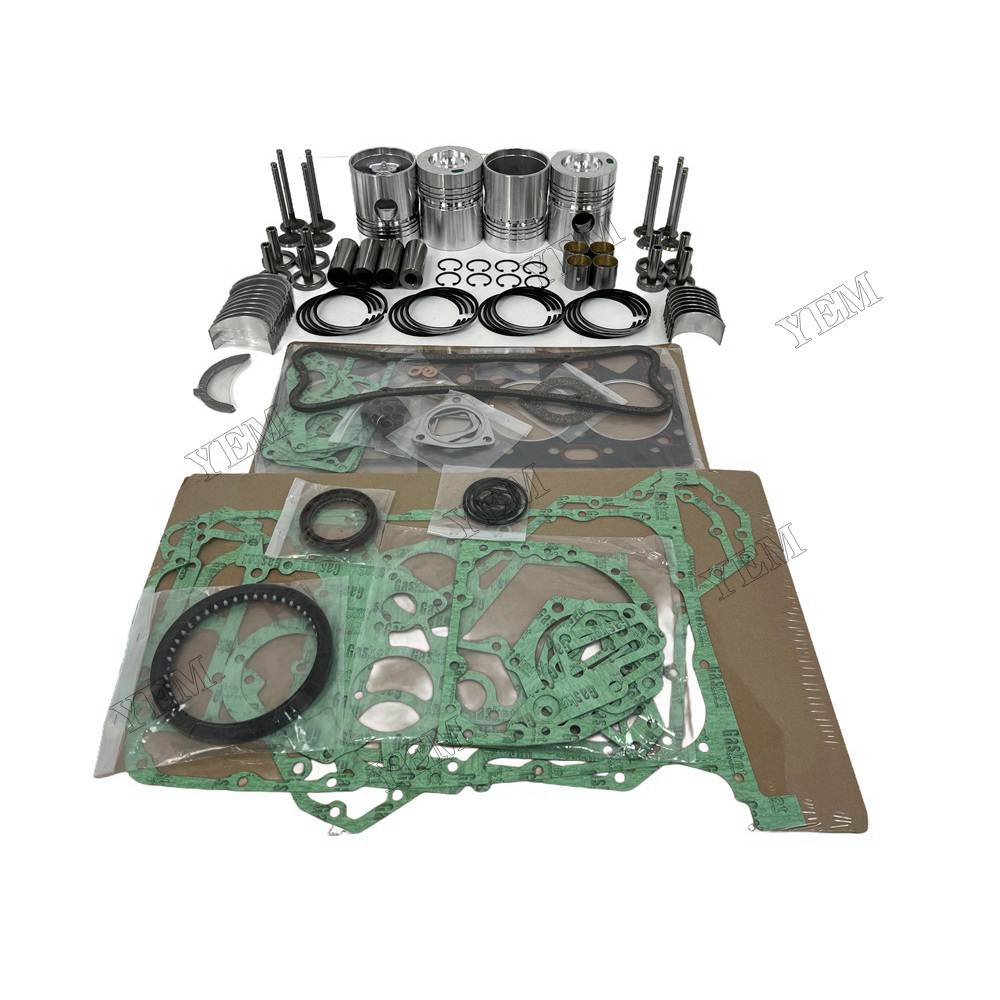 YEM Parts 4 PCS Piston With Ring Assembly Gakset Kit Valve Train For Perkins 4.248 For Perkins