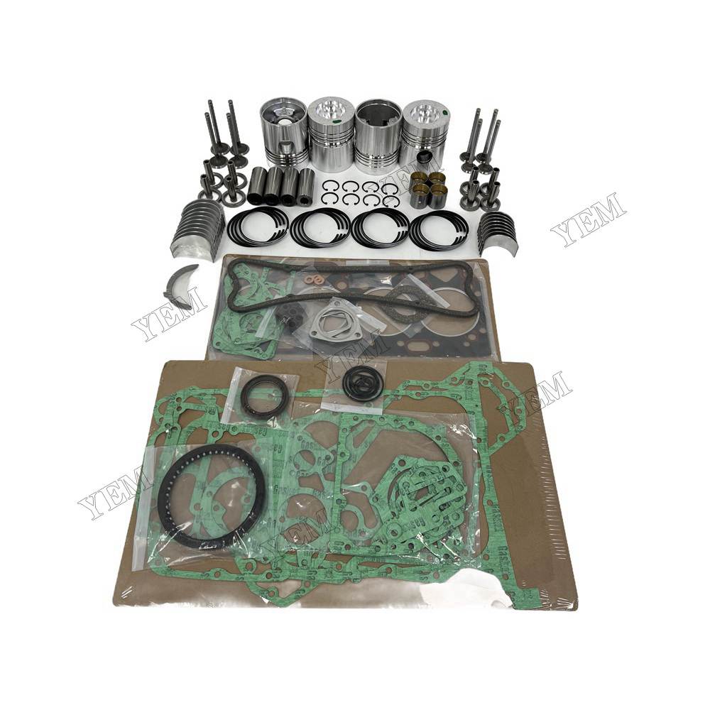 YEM Parts 4 PCS Piston With Ring Assembly Gakset Kit Valve Train For Perkins 4.248 For Perkins
