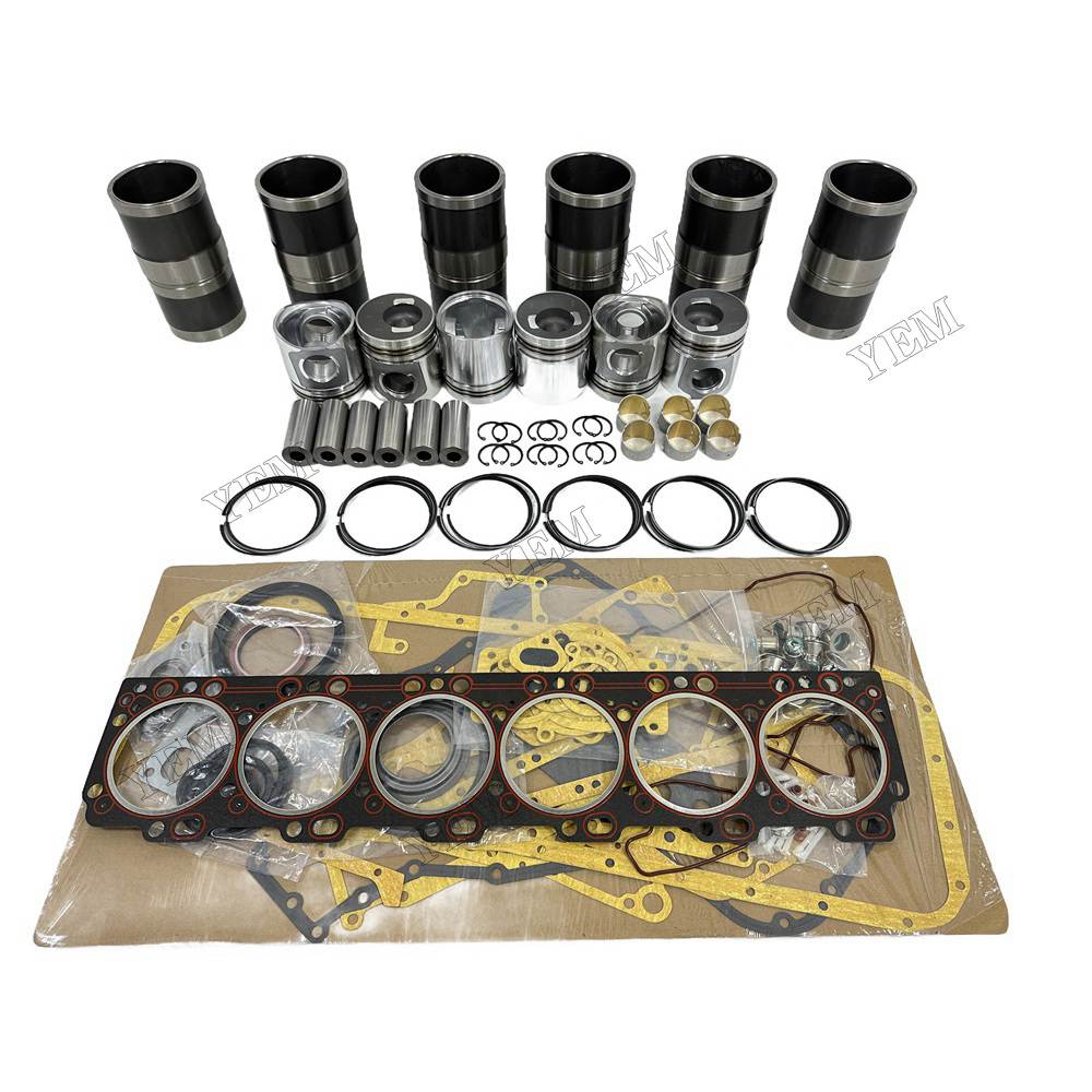 YEM Parts 6PCS Overhaul Kit Gasket Set For Cummins 6CT Engine Halla HE 280 LC excavator