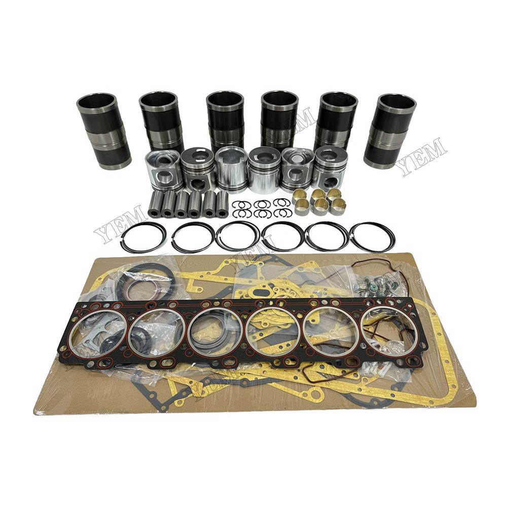 YEM Parts 6PCS Overhaul Kit Gasket Set For Cummins 6CT Engine Halla HE 280 LC excavator For Cummins
