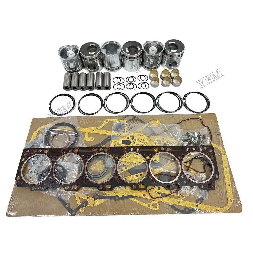 YEM Parts Piston With Ring Assembly Gakset Kit For Cummins 6CT Halla HE 280 LC excavator
